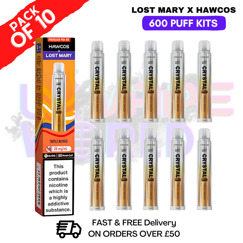 Triple Mango Lost Mary Crystal Pro 600 KITS Box Of 10 - ukvapeworld