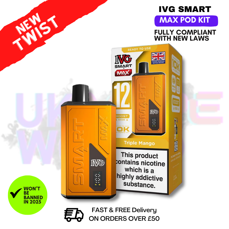 Triple Mango IVG Smart Max 10K Puff Prefilled Pod Kit