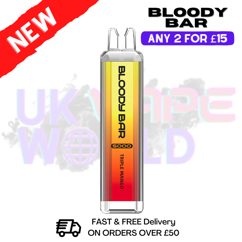 Triple Mango Bloody Bar 5000 Puffs Disposable - UK Vape World