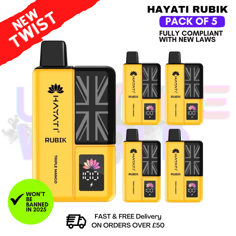 Hayati Rubik 7000 Puff Triple Mango [PACK OF 5]
