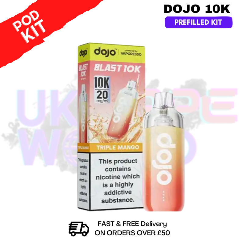 shop Triple Mango Dojo Blast 10K Puff Prefilled Kit - ukvapeworld