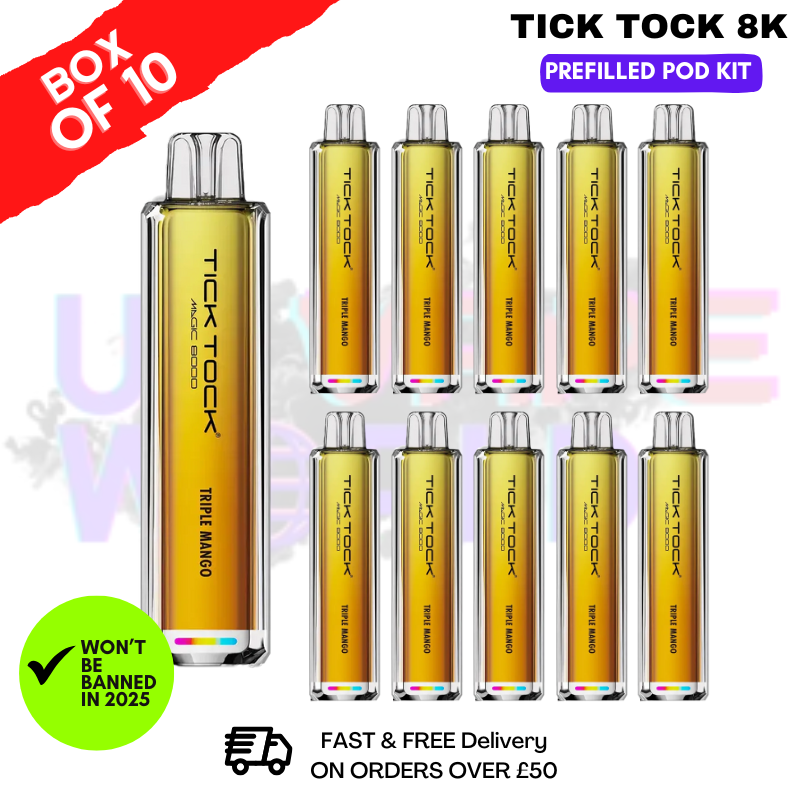 Triple Mango Tick Tock Magic 8000 8K Box Of 10