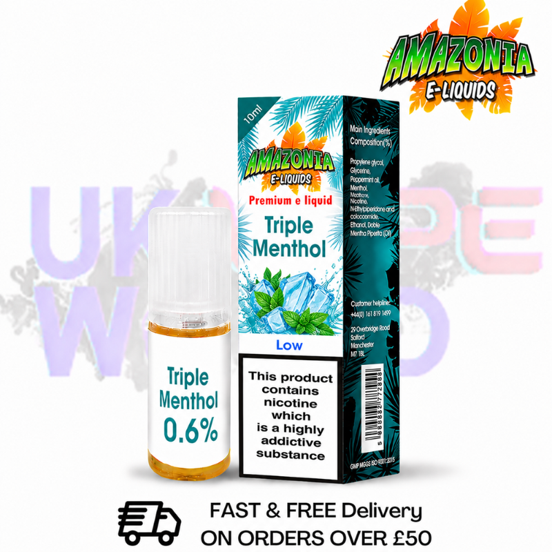 Amazonia 10ml Triple Menthol Eliquid Only £2.99 (PCS) - UK Vapeworld
