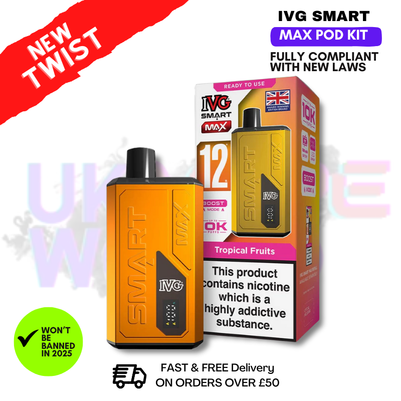 Tropical Fruits IVG Smart Max 10K Puff Prefilled Pod Kit