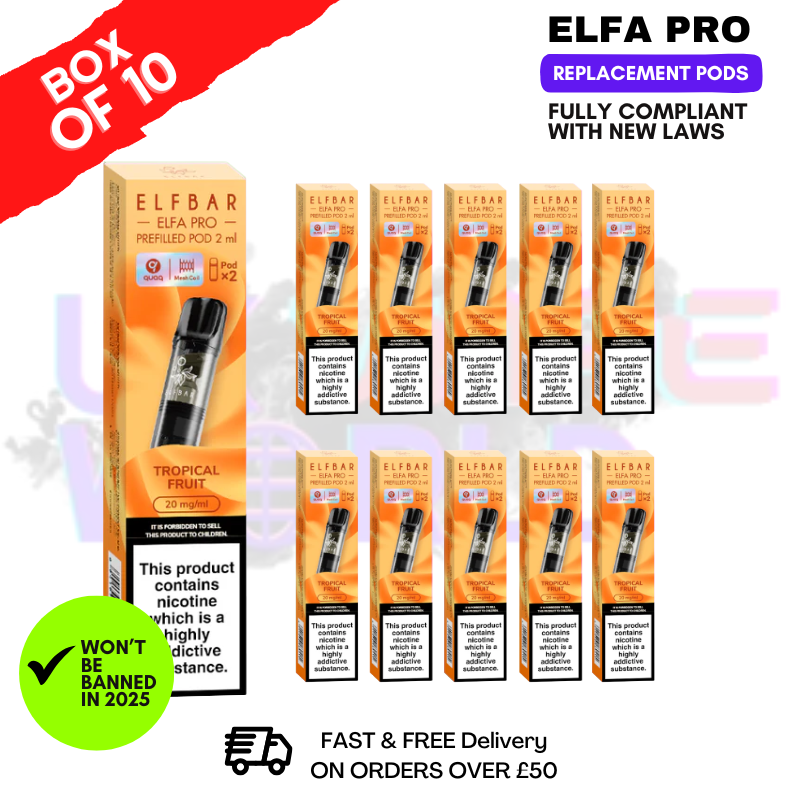 Tropical Fruit Elf Bar Elfa Pro Prefilled Pod Box Of 10