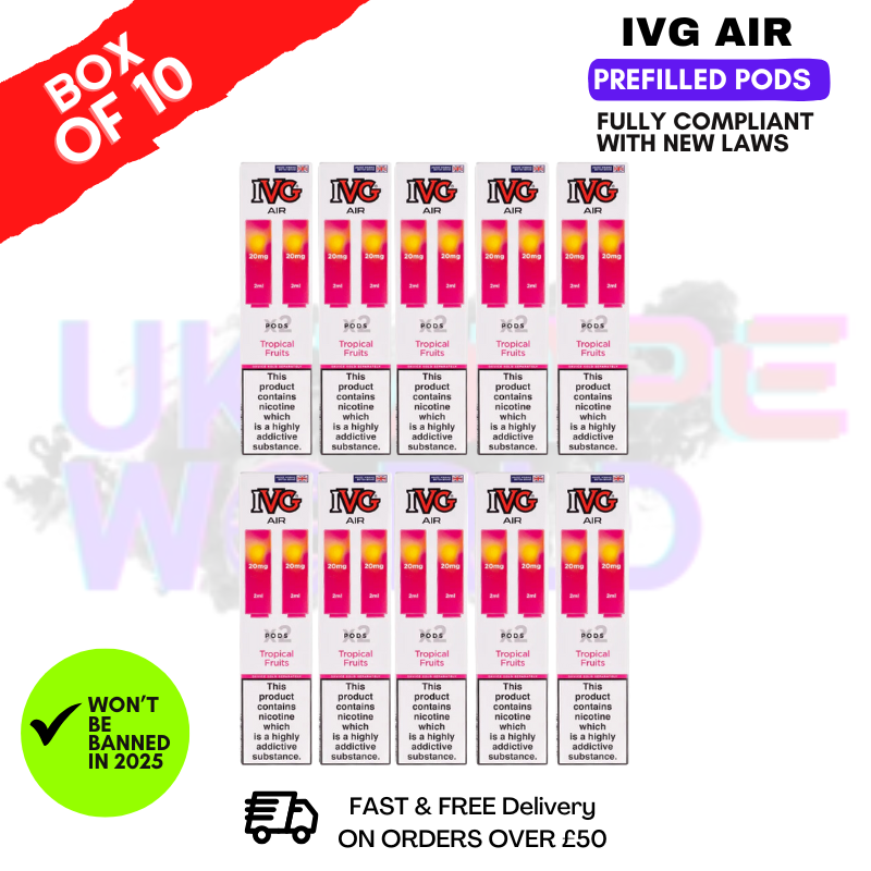 Shop Tropical Fruits IVG AIR Prefilled Pod Box Of 10 - UK Vape World