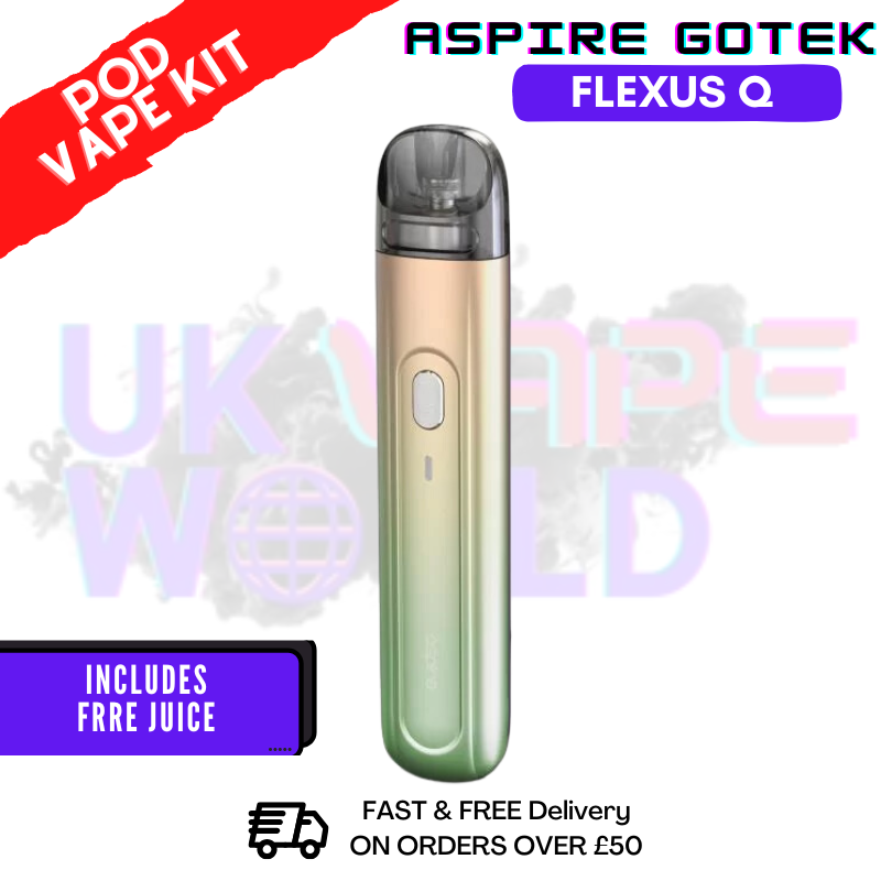 Turquoise Gradient Flexus Q Pod Kit + Free 2x Salt