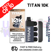 Shop Vanilla Cream Tobacco Titan 10K Disposable Vape Kit Pack Of 10 - UK Vape World