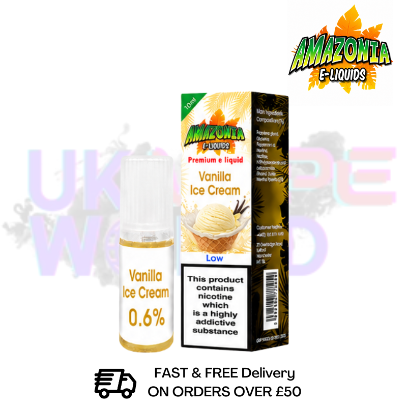 Amazonia 10ml Vanilla Ice Cream Eliquid Only £2.99 (PCS) - UK Vapeworld