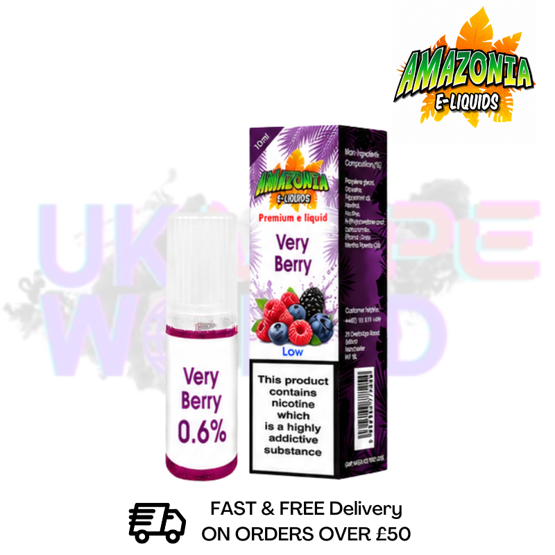 Amazonia 10ml Very Berry Eliquid Only £2.99 (PCS) - UK Vapeworld