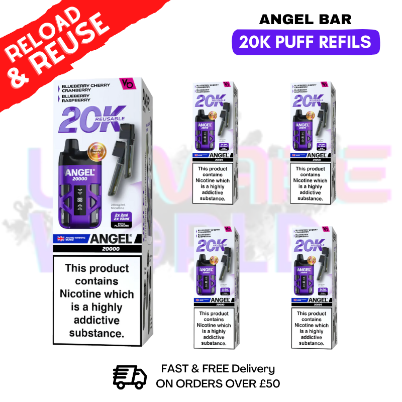 Violet edition  Angel Bar 20K REPLACEMENT PODS Box Of 5 - ukvapeworld