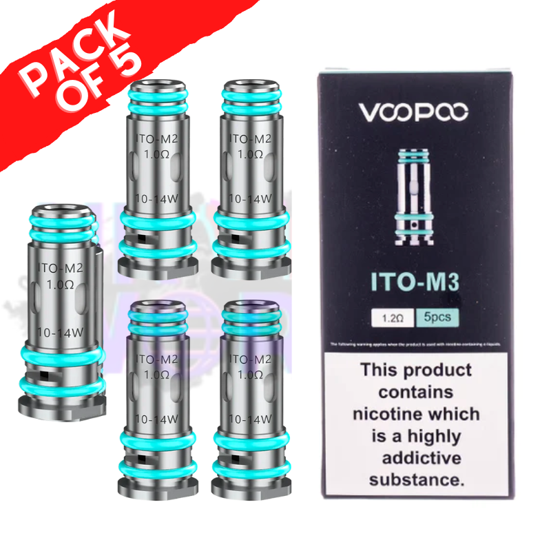 VooPoo ITO Replacment M3 Coil 1.0 ohm resistance - UK Vape World