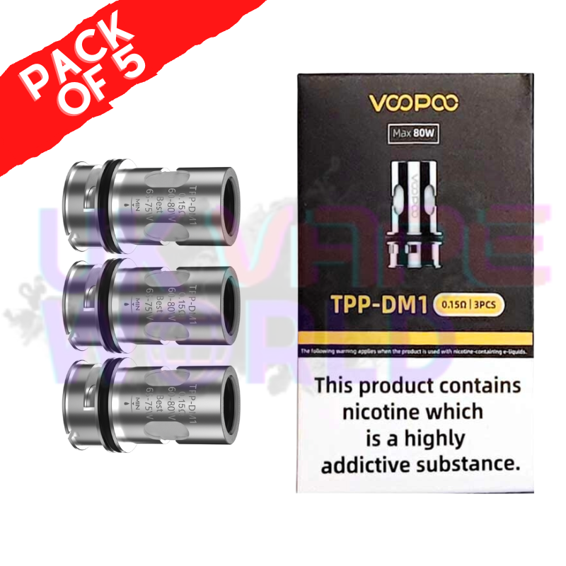 VooPoo TPP Replacment DM1 Coil 0.15ohm Resistance - UK Vape World
