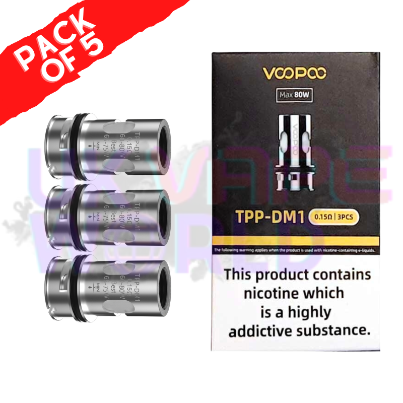 VooPoo TPP Replacment DM1 Coil 0.15ohm - 3PK For 7.99