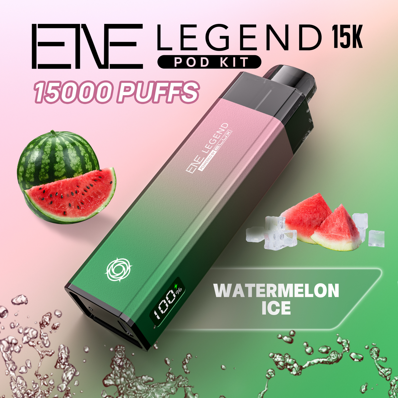 Watermelon Ice Elux Legend 15K Puff Prefilled Pod Kit - £7.99 - ukvapeworld