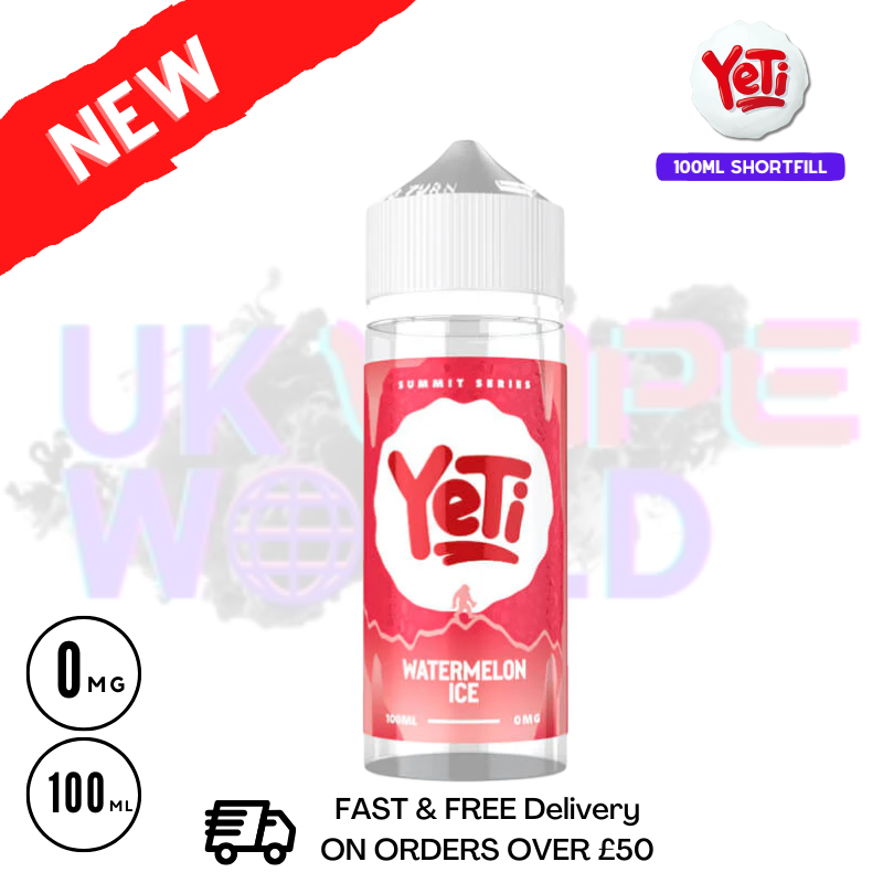 Wateremlon ICE Yeti Summit Shortfill Juice 100ML Eliquid - ukvapeworld