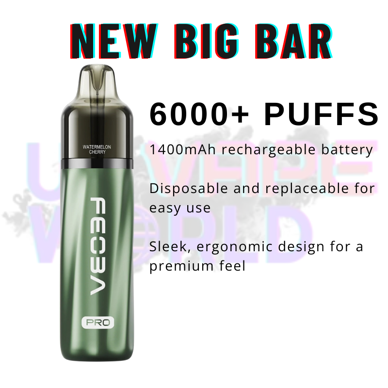 Features Of Watermelon Cherry Feoba Pro 6000 6K Puff Pod Kit - UK Vape World