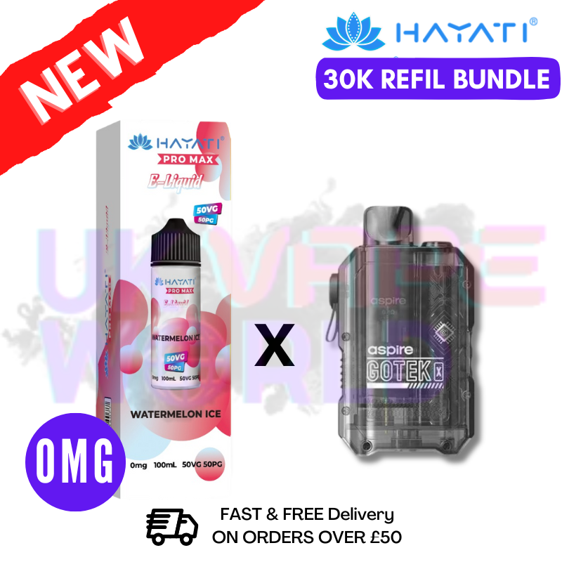 Shop Watermelon ICE Hayati 30K Puff Zero Nicotine Vape Kit - ukvapeworld