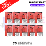 Watermelon ICE Bloody Bar BB600 Puff Kits Box Of 10 - ukvapeworld