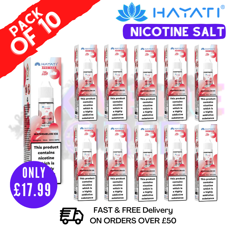 Shop Watermelon ICE Hayati Pro Max Nic Salt Box Of 10 - UK Vape World