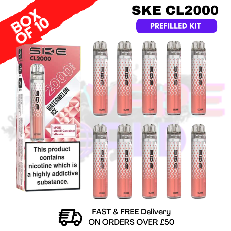 Watermelon ICE SKE CL2000 Kits Box Of 10 - £39.99 - ukvapeworld