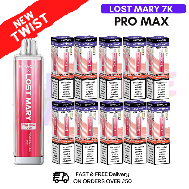 Shop Watermelon ICE Lost Mary Pro Max 7K Box Of 10 - UK Vape World