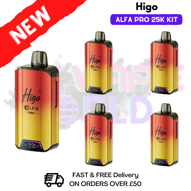 Watermelon Ice Higo Alfa Pro 25K Prefilled Pod Kit Box of 5 - ukvapeworld
