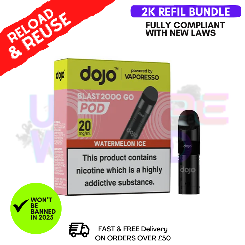 Watermelon Ice Dojo Blast 2000 2K Puff REPLACEMENT POD