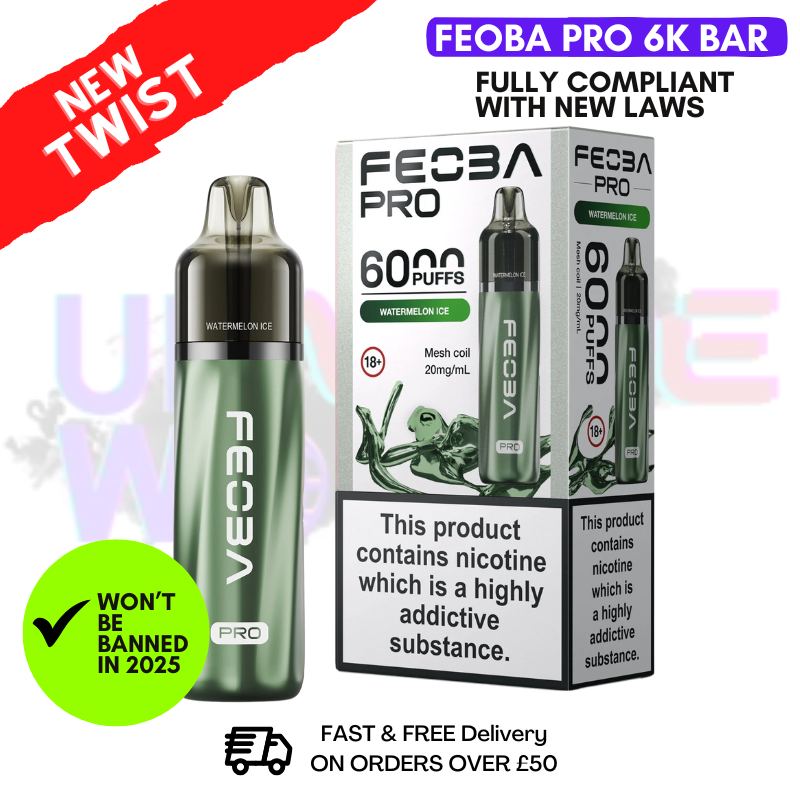 Shop Watermelon Ice Feoba Pro 6000 6K Puff Pod Kit - UK Vape World