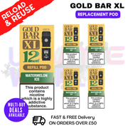 Watermelon Ice Gold Bar XL REFIL Pods Box Of 5 - ukvapeworld