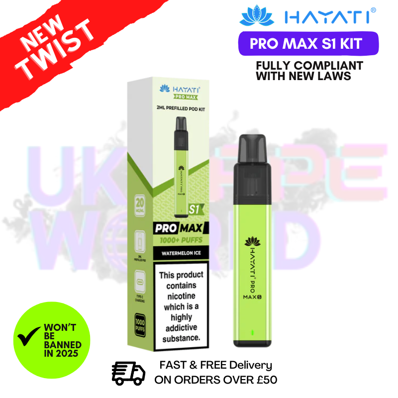 Shop Watermelon Ice Hayati S1 Pro Max Kit - £3.99 - UK Vape World