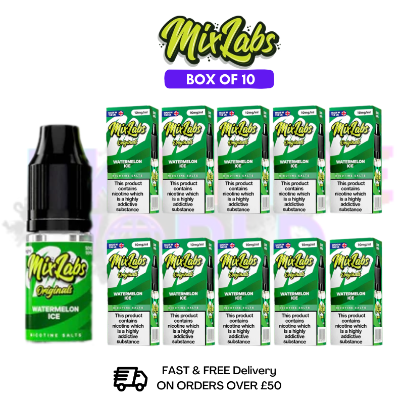 Watermelon Ice MixLabs Nic Salt BOX OF 10 - £17.99 - ukvapeworld