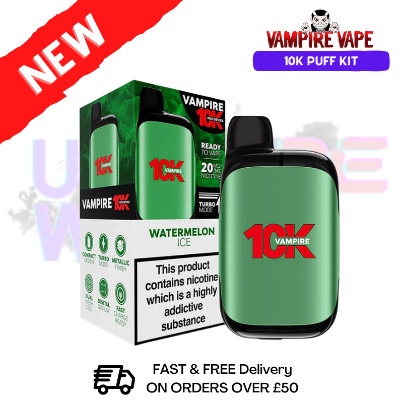 Watermelon Ice Vampire Vape 10K Prefilled Pod Kit - ukvapeworld