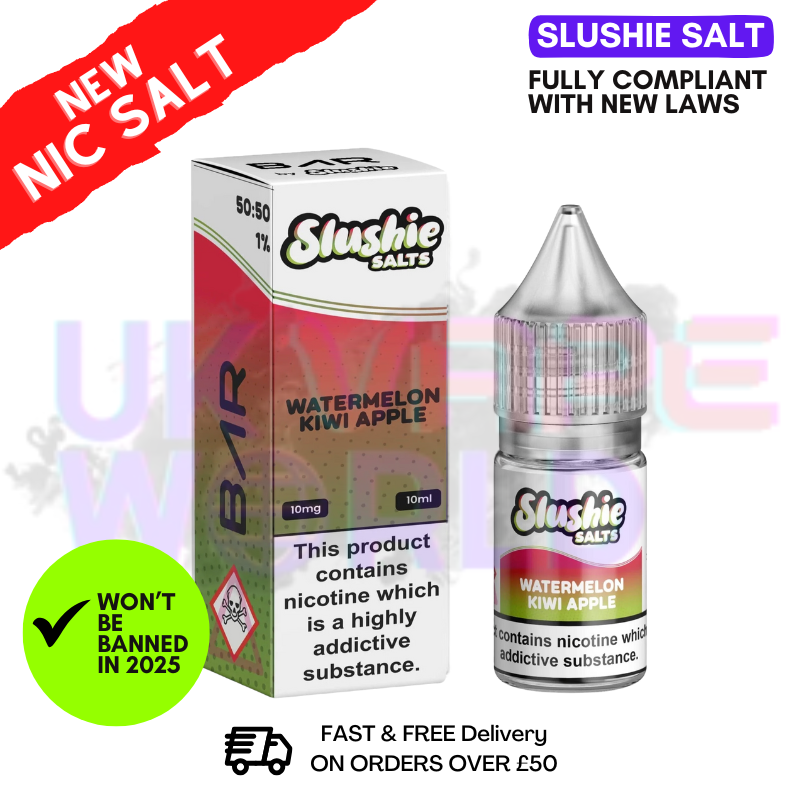 Buy Slushie Salts Watermelon Kiwi Apple E Liquid - ANY 5 FOR £10