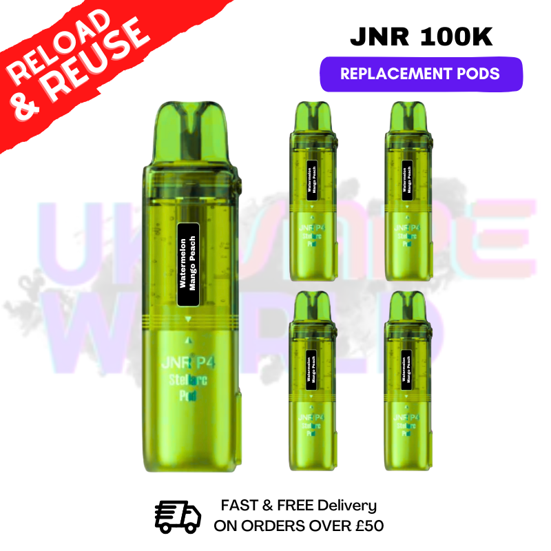 Watermelon Mango Peach JNR 100k Sterllarc Replacement Pods Box Of 5 - ukvapeworld