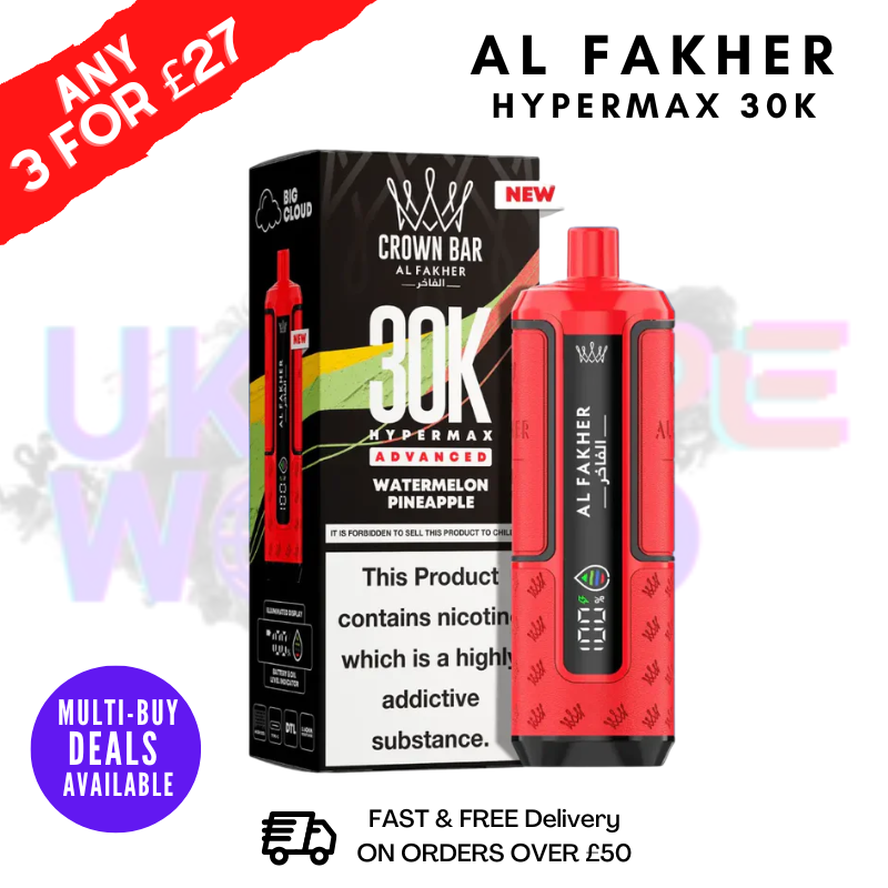 Watermelon Pineapple Al Fakher 30K HyperMax Pod Kit - ukvapeworld