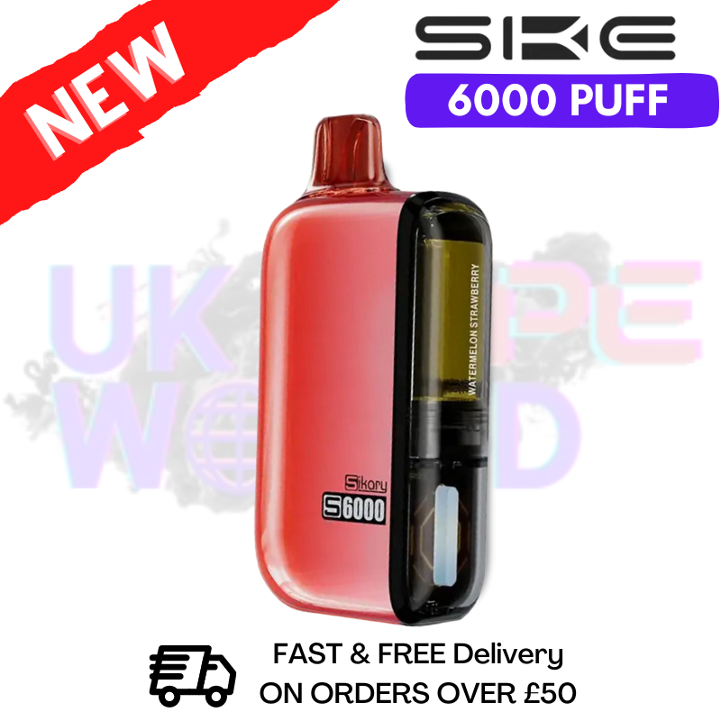 Watermelon Strawberry SKE SIKARY 6000 PUFF 6K Prefilled Kit - UK Vape World