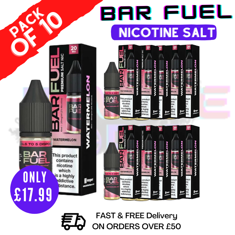 Shop Watermelon Bar Fuel Nic Salt BOX OF 10 - UK Vape World