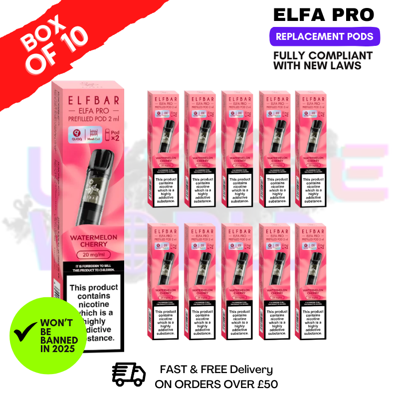 Watermelon Cherry Elf Bar Elfa Pro Prefilled Pod Box Of 10