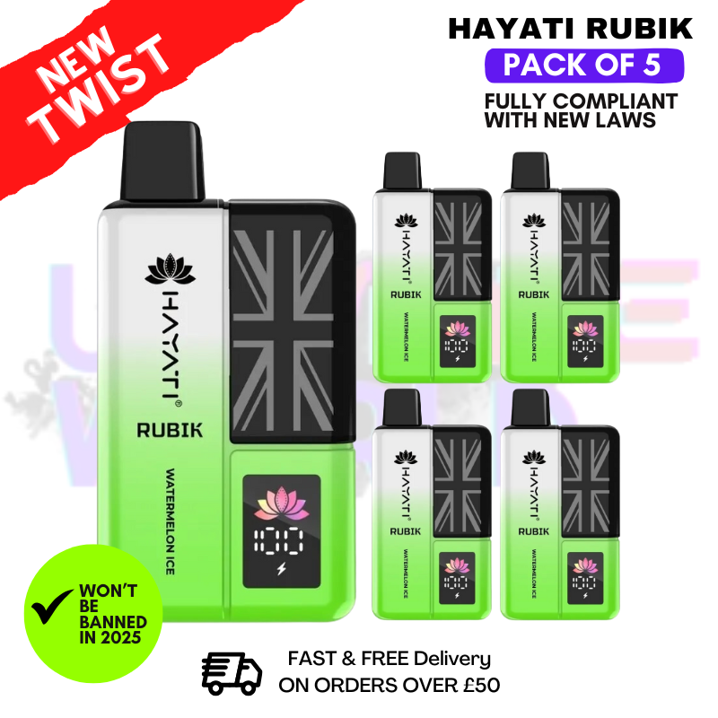Hayati Rubik 7000 Puff Watermelon ICE [PACK OF 5]