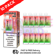 Watermelon ICE HYPPE BAR Puffs 600 Pack Of 10 Disposable Bars - UK Vape World