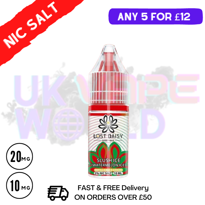 Watermelon ICE LOST Daisy Nic Salt 10ML eLiquid - UK Vape World