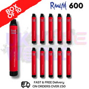 Watermelon Ice RandM Tornado 600 Puff Bar R and M Pack Of 10 - UK Vape World