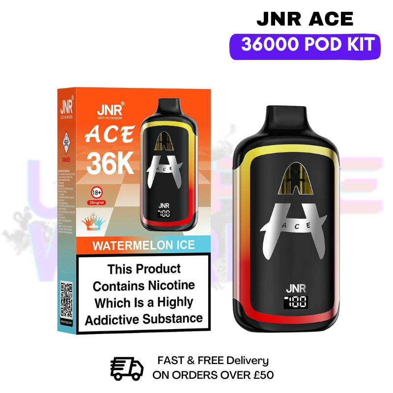 Watermelon Ice JNR ACE 36K Puff 36000 Prefilled Pod Kit - ukvapeworld
