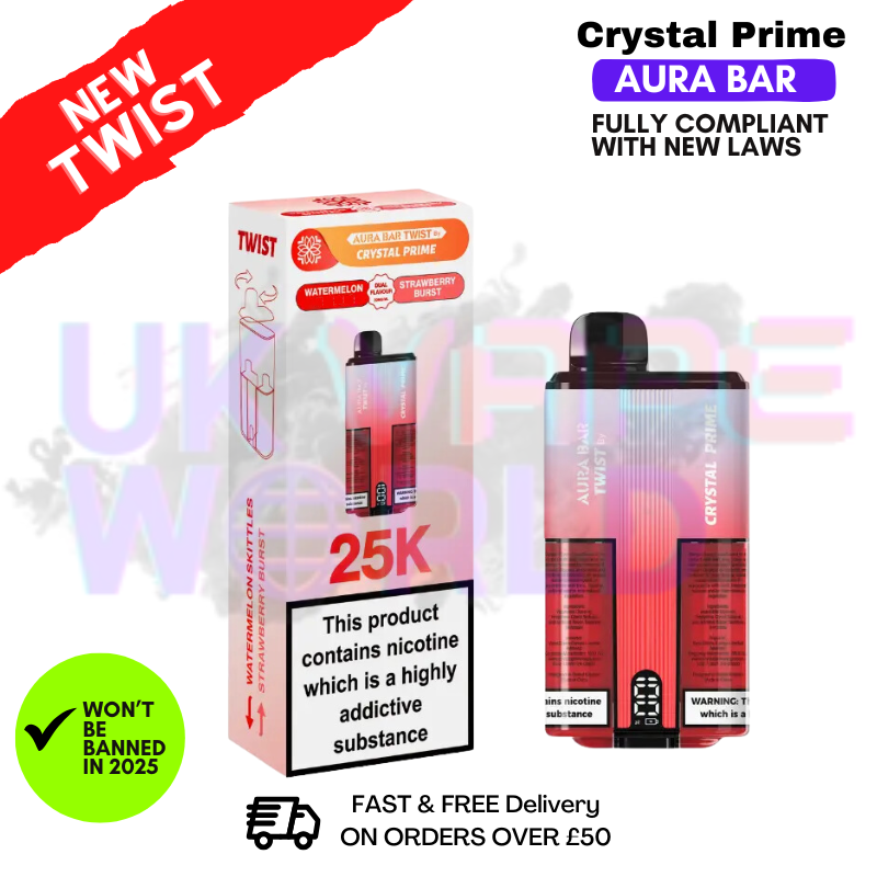 Shop Watermelon Rainbow Crystal Prime 25K Puff Kit - UK Vape World