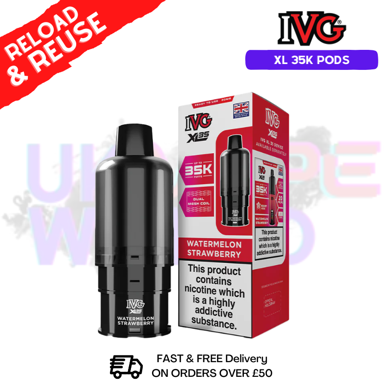 Watermelon Strawberry IVG XL 35k Prefilled Pods - ukvapeworld