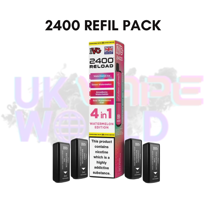 Watermelon Edition IVG 2400 RELOAD Pods - Box Of 10