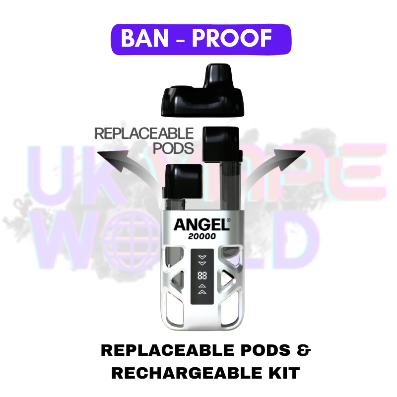 White Edition Angel Bar 20K Puff Twist Prefilled Pod Kit