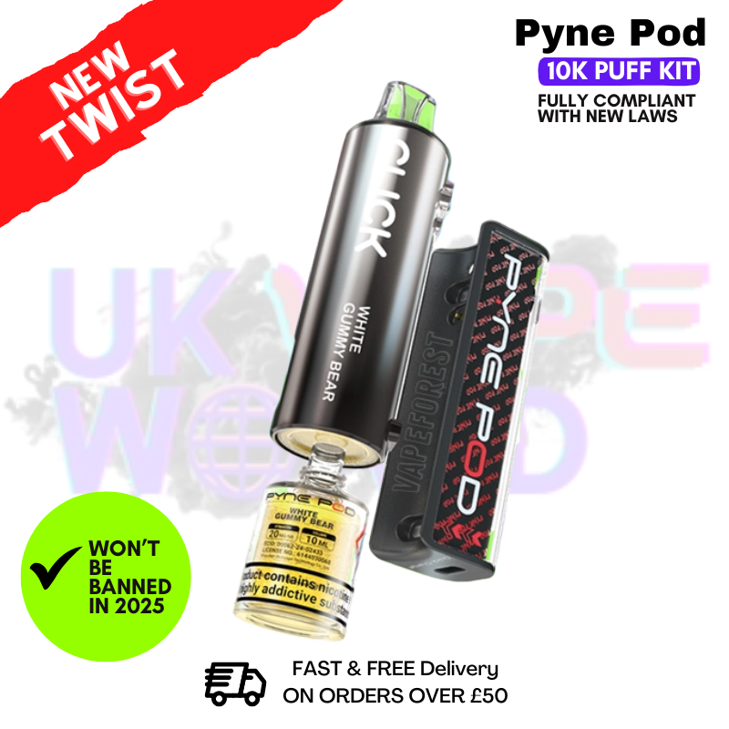 White Gummy Bear Pyne Pod 10K Puff Vape Kit