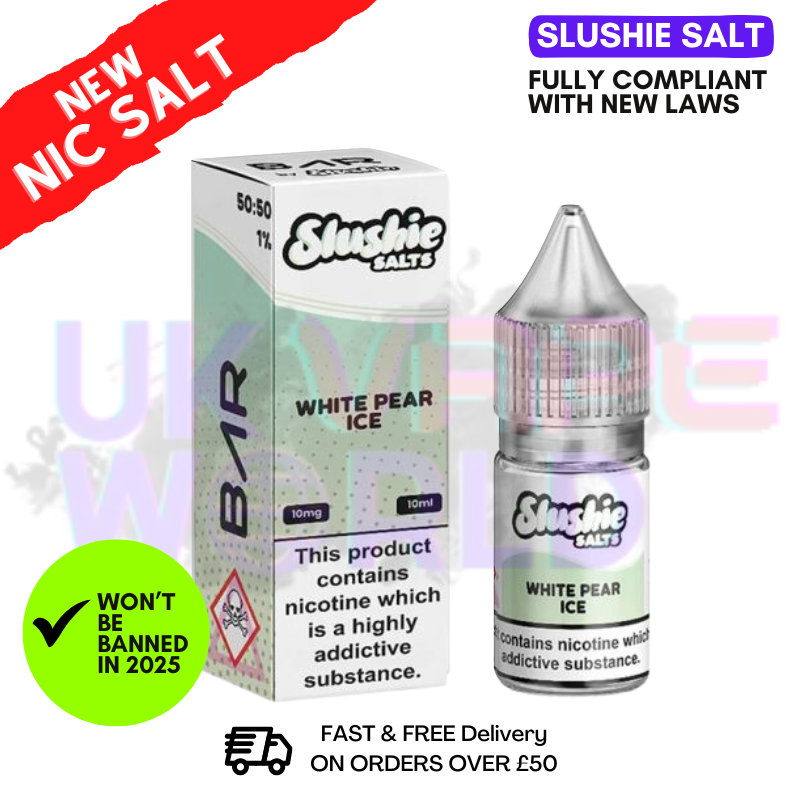 Buy Slushie Salts White Pear ICE E Liquid - ANY 5 FOR £10